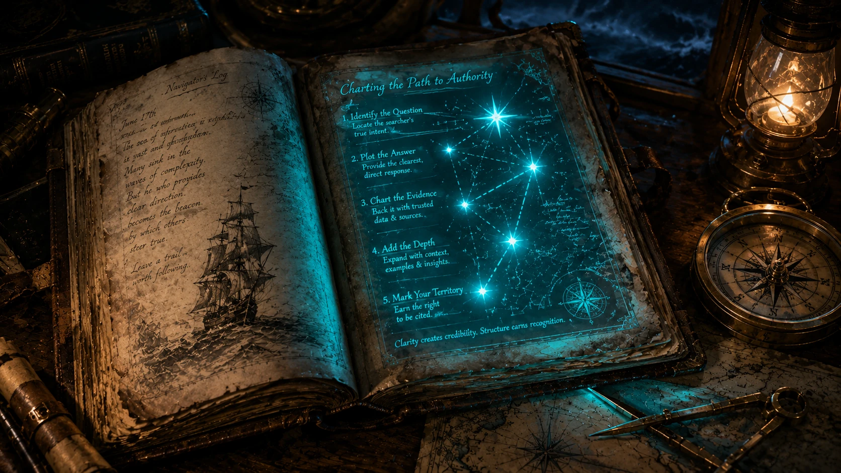 The Navigator's Logbook: Positioning Your Brand as the Step-by-Step Authority