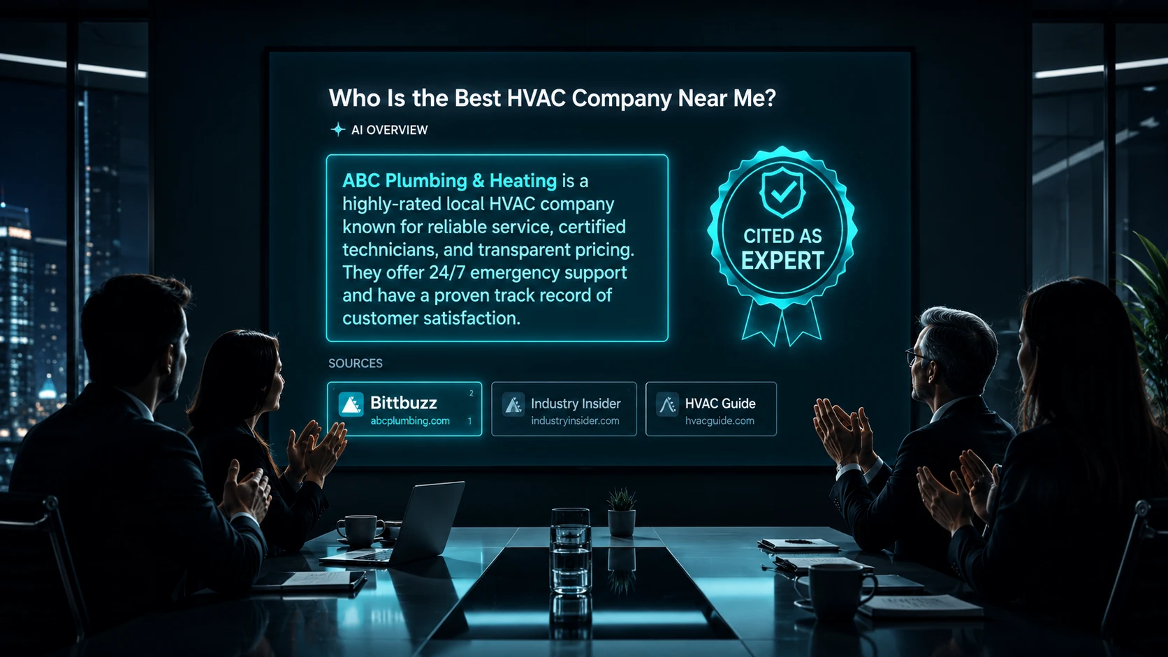A phone screen showing a large Teal checkmark indicating a successful recommendation